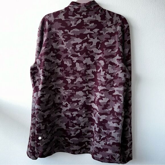 Lululemon Surge Warm 1/2 Zip Jacquard in burgundy - Picture 3 of 11